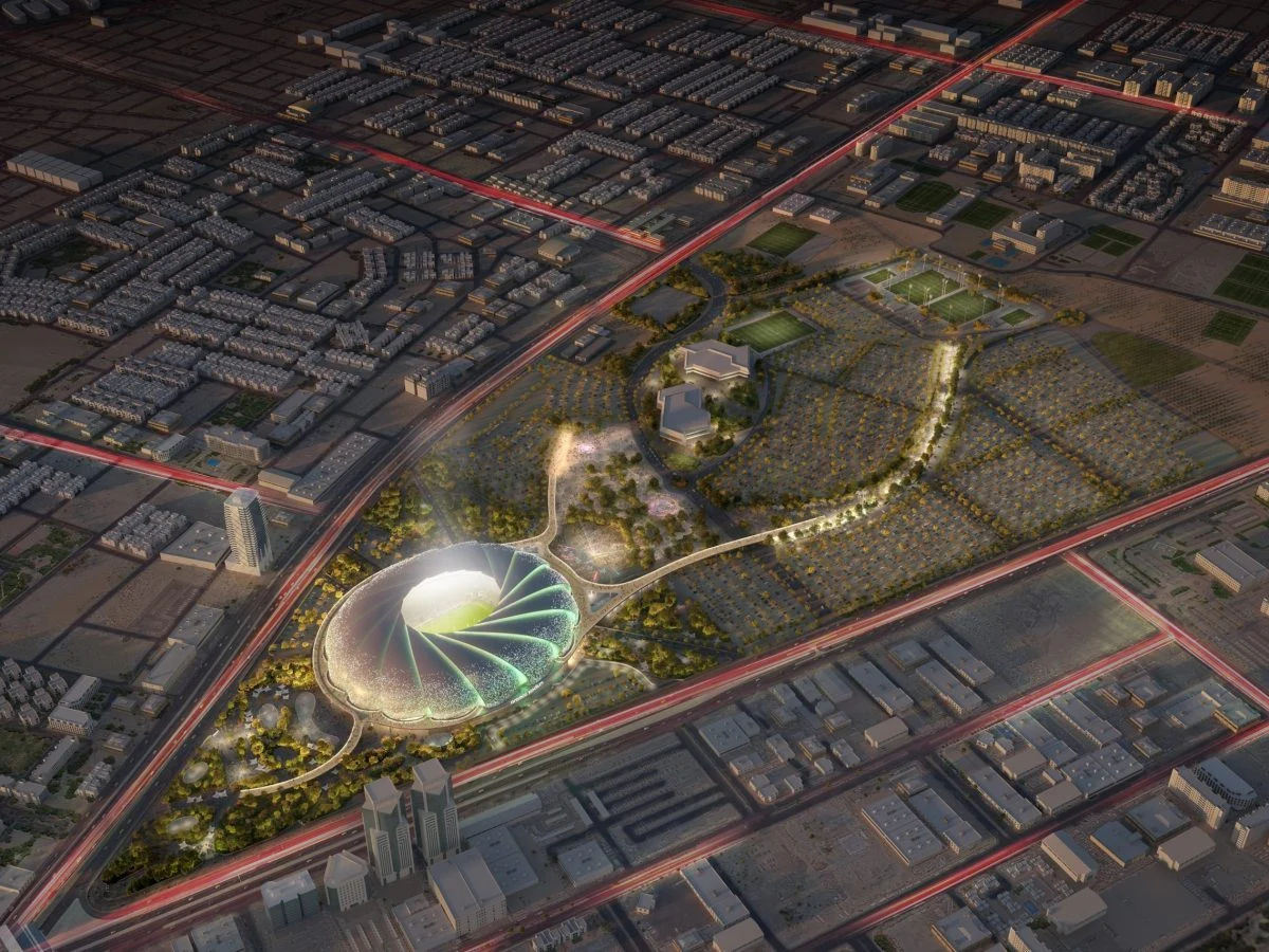 Stadium and surrounding masterplan
