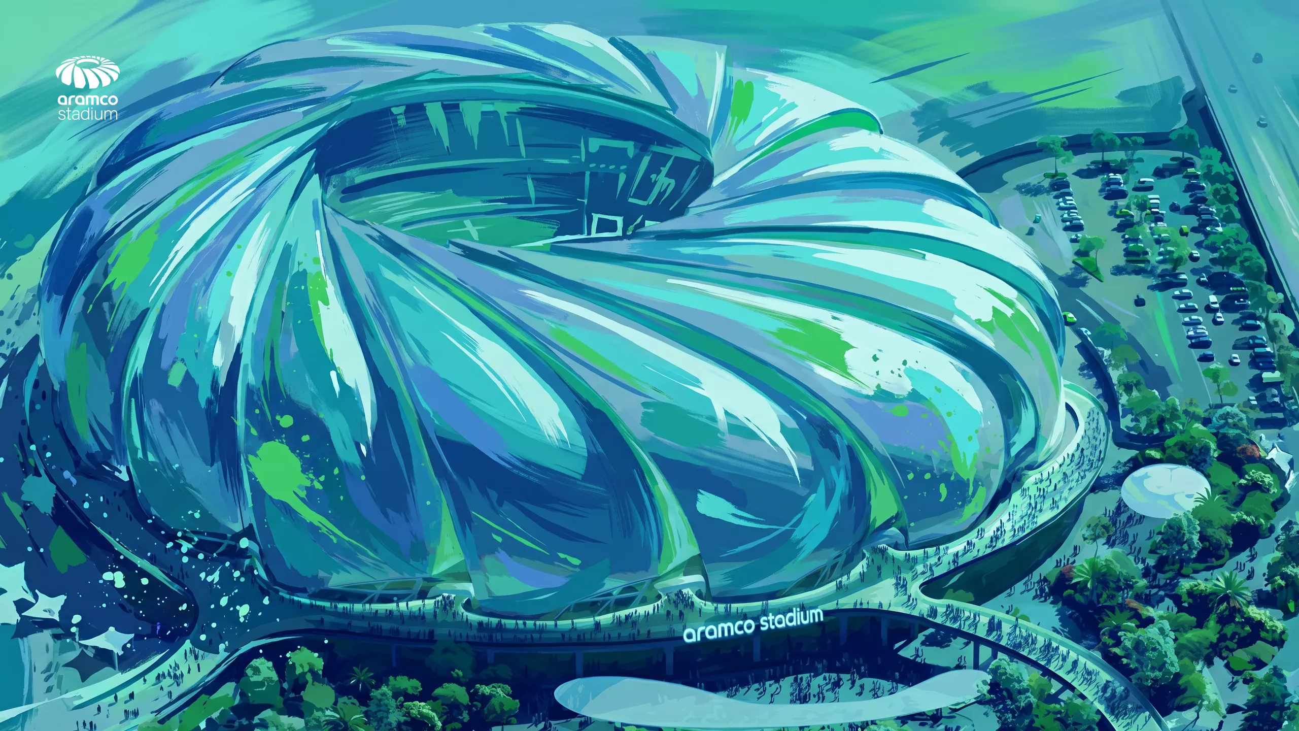 Official stadium wallpaper · © Aramco Stadium